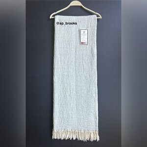 🎁Texteis Penedo Throw Blanket - Mint - Reverse Smocked Waffle Bands